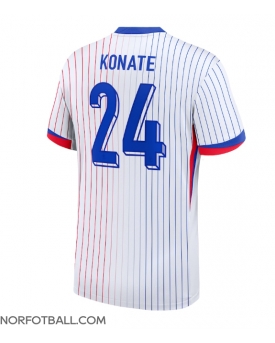 Billige Fotballdrakt Frankrike Ibrahima Konate #24 Replika Bortedrakt EM 2024 Kortermet